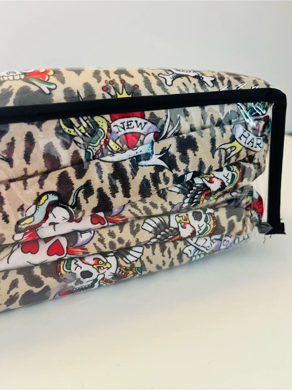 Ed Hardy 6 Piece King Size Sheet Set Tattoo You Leopard Print Skulls New York